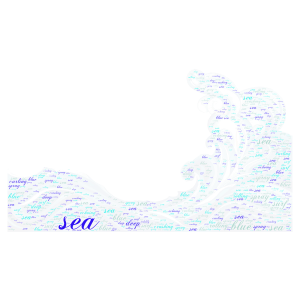 water word cloud art