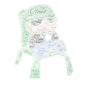 brobgonal in a chair :0 word cloud art