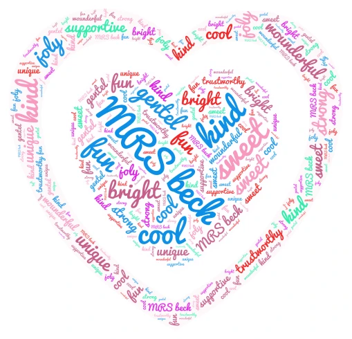 MRS. Beck word cloud art