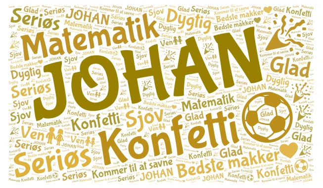 Johan word cloud art