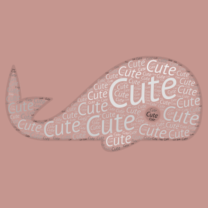 Cute Whale word cloud art