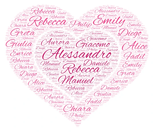 San Valentino word cloud art
