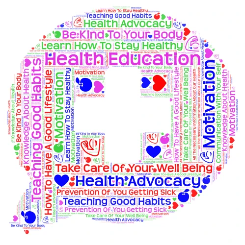 Health Education   word cloud art