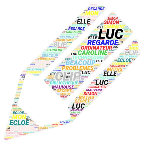 French word cloud art