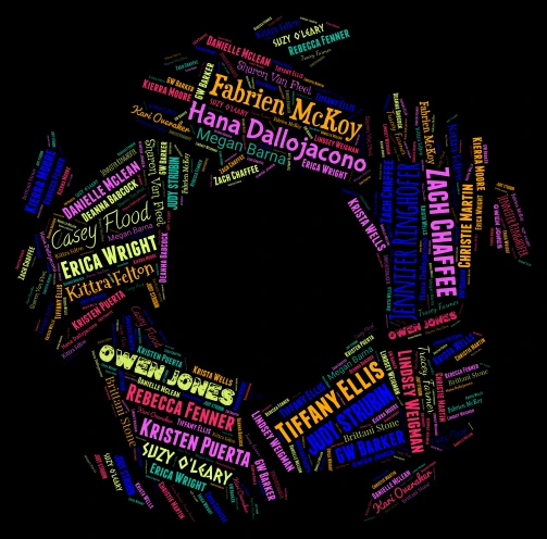 S.A. M volunteer word cloud art
