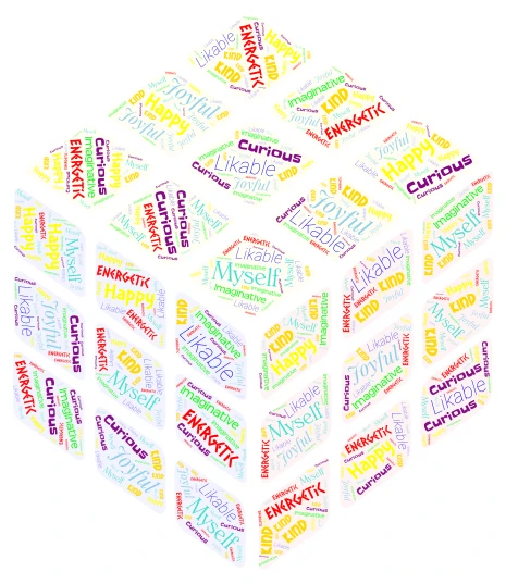 Rubik's World word cloud art
