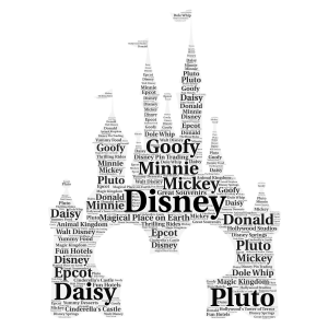 Disney Magic  word cloud art