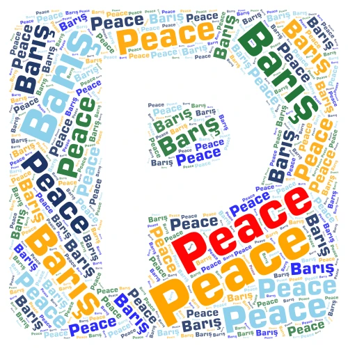 Barış  word cloud art