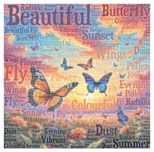 🦋 Beautiful Butterfly 🦋 word cloud art