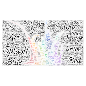 Colour Splash word cloud art