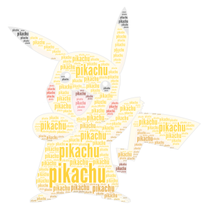 pikachu for nyahna word cloud art
