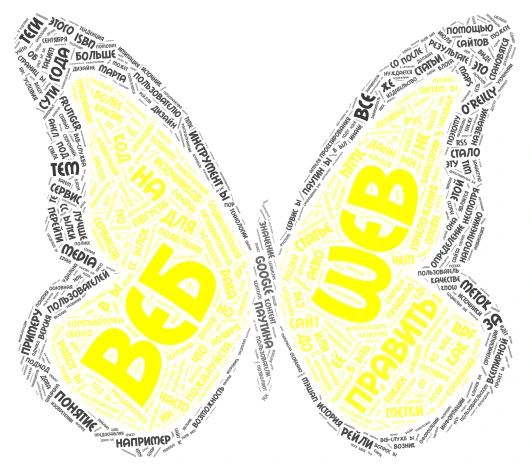 Мотылек word cloud art