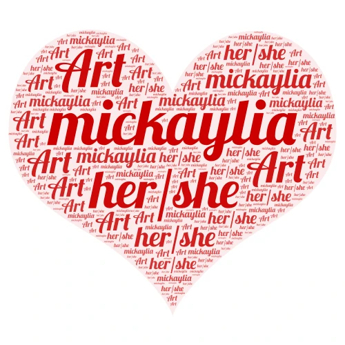 mickaylia word cloud art