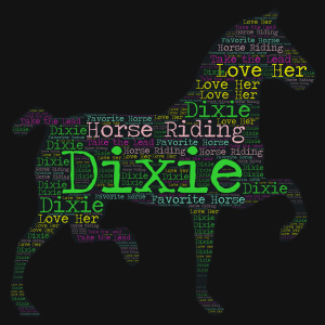 Dixie word cloud art