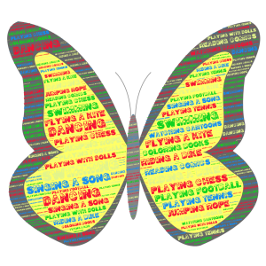 4D word cloud art