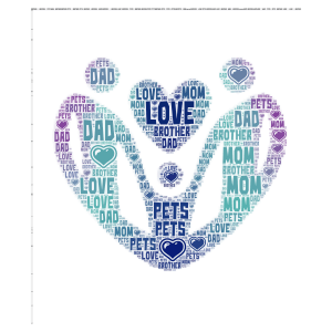 What family means 🥰 word cloud art