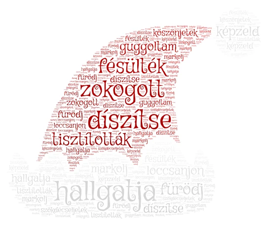 Santa Cap word cloud art