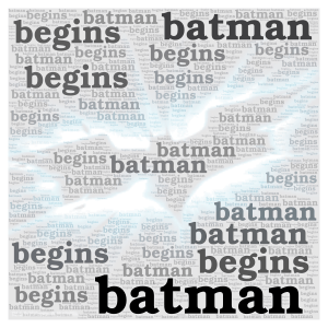 batman word cloud art