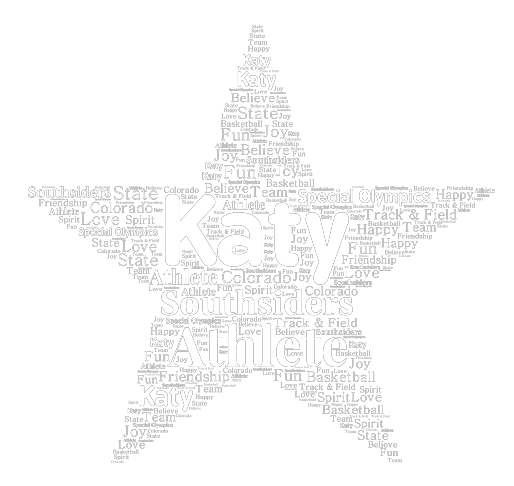 #60 Katy Athlete Adult XL blue  100 cotton word cloud art