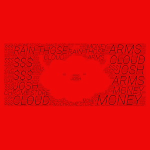Rain Those $$$ word cloud art