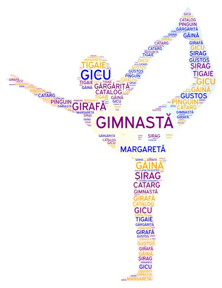 GIMNASTĂ word cloud art