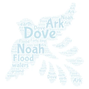 Noah's Ark-Dove word cloud art
