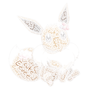 Eevee art word cloud art