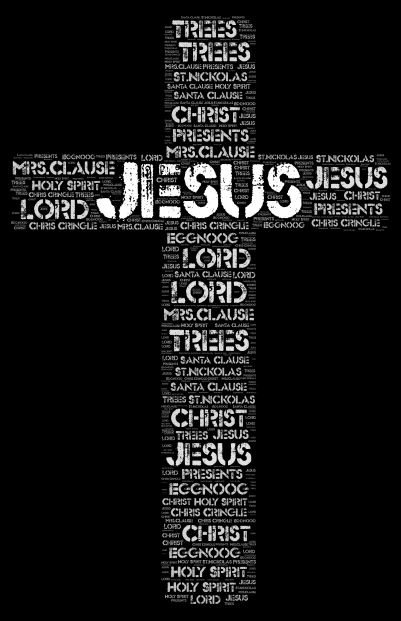 Christmas stuff word cloud art