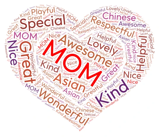 MOTHERS DAY or VALENTINES DAY word cloud art