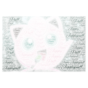 Jigglypuff! word cloud art