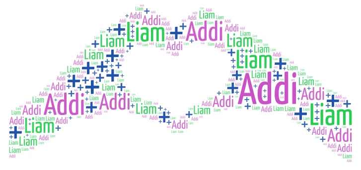 A+L word cloud art