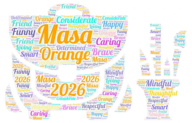Masa word cloud art