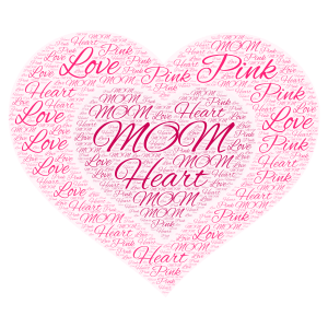 Mother's Day word cloud art