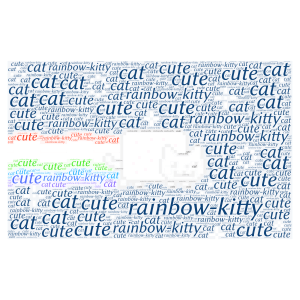 Nyan Cat mini word cloud art