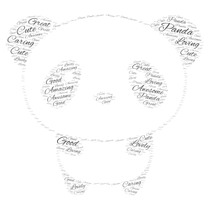 Copy of Cute Panda word cloud art