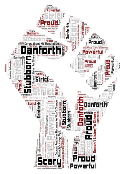 Deputy Governor Danforth word cloud art