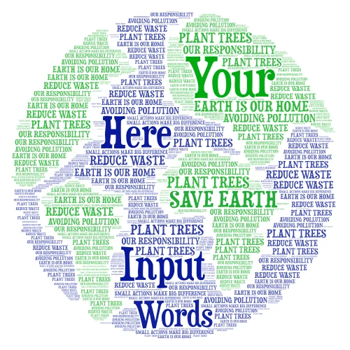 save earth  word cloud art