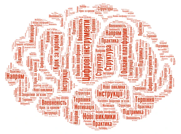 Digital Adaptation Guide for Mature Employees word cloud art