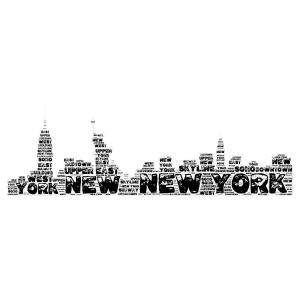 New York word cloud art