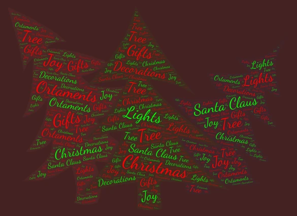 Christmas word cloud art