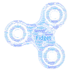 Fidget Spinner word cloud art