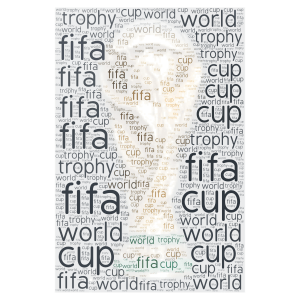 FIFA World Cup Trophy word cloud art