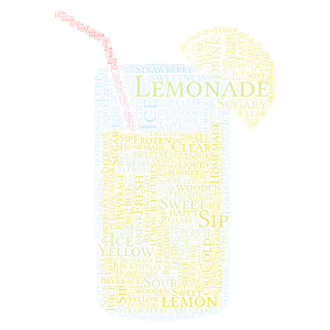 Lemonade word cloud art