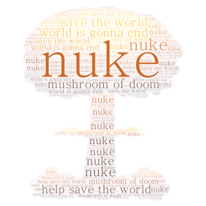world is gonna end word cloud art