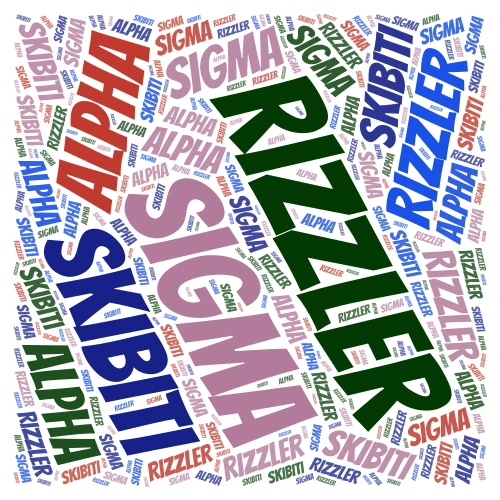 brainrot word cloud art