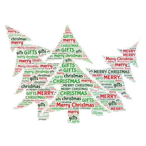 CHRISTMAS word cloud art