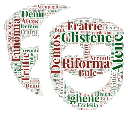Nuvola di parole Atene word cloud art