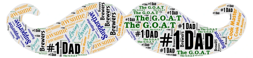 Dad word cloud art