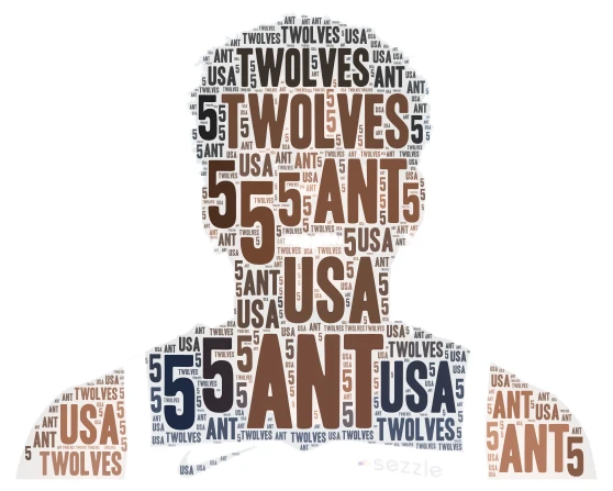 Anthony Edwards word cloud art