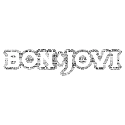 BON JOVI word cloud art